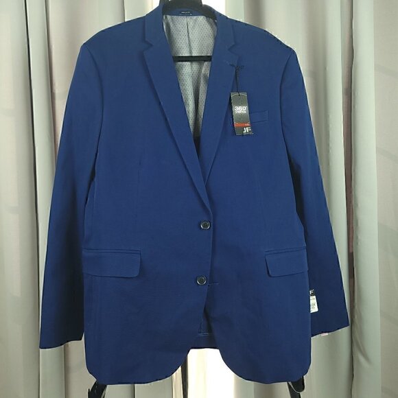 J. Ferrar 360 Degree Stretch Navy Blue Suit Jacket Size XL (46/48) Reg (NWT) - Picture 2 of 10